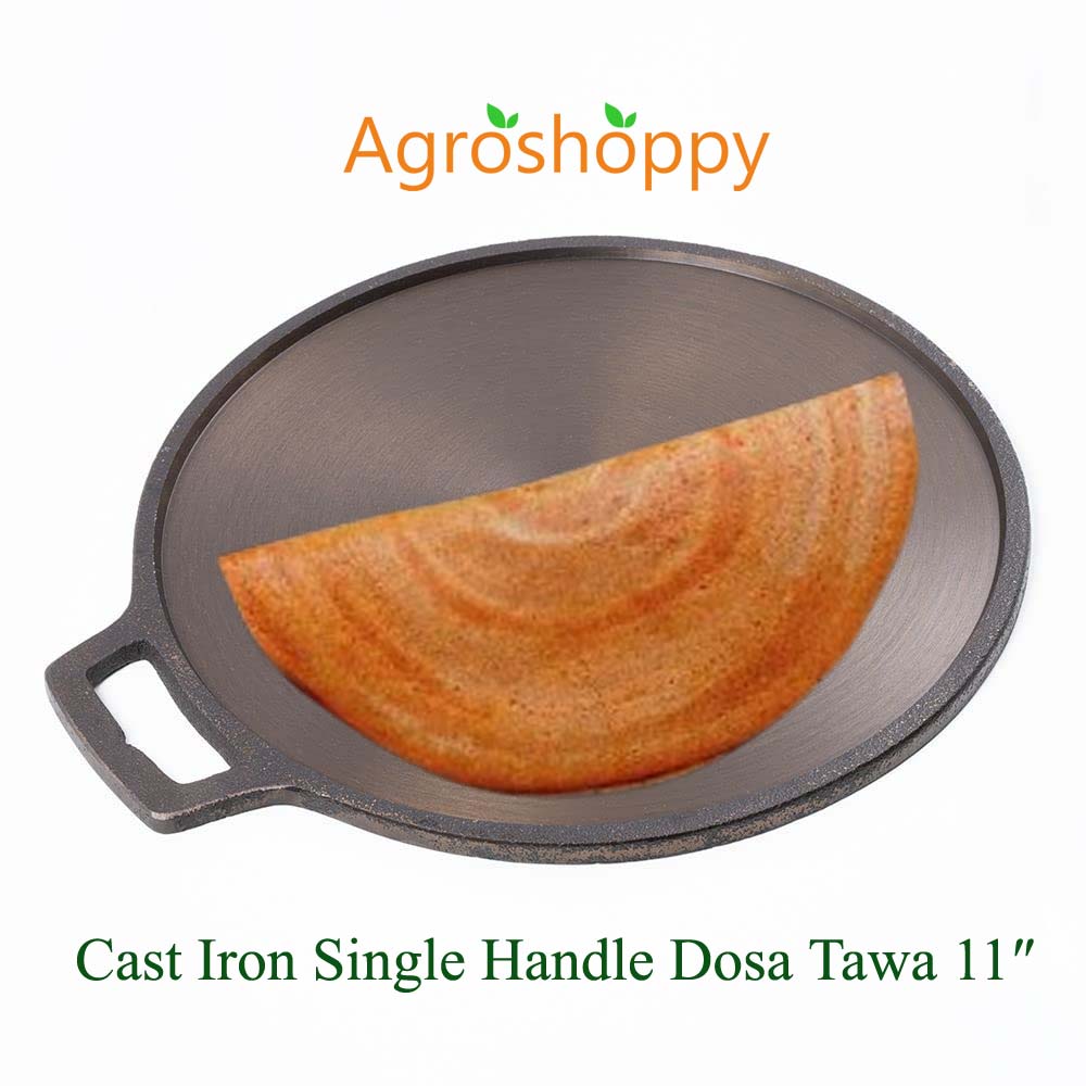 Cast Iron Single Handle Dosa Tawa 11 Inch